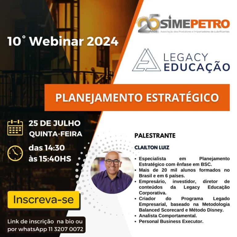 Simepetro realiza webinar sobre planejamento estratégico