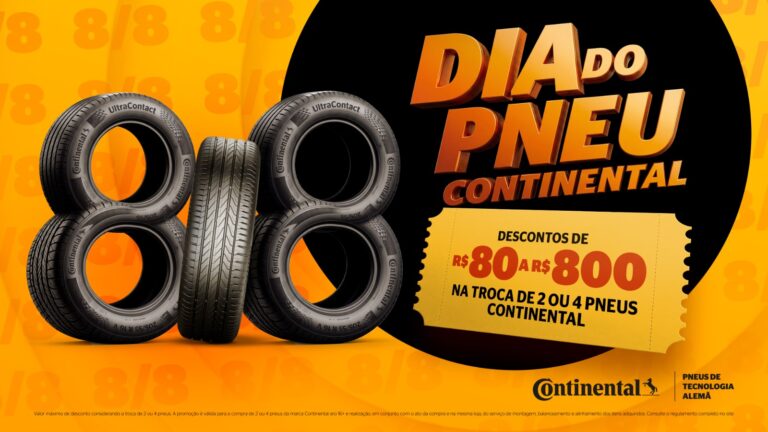 Continental cria o Dia do Pneu e incentiva manutenção preventiva